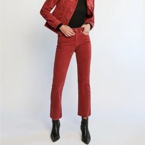 Daily Blue by Adriano Goldschmied Burgundy Corduroy Velvet Pants Size 26 Swing